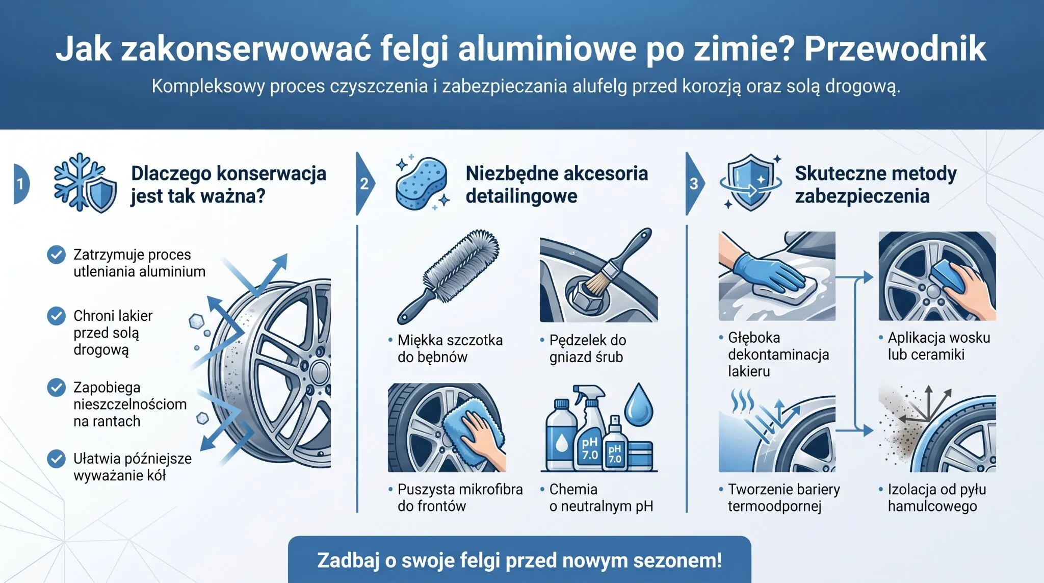 Jak zakonserwować felgi aluminiowe po zimie? Przewodnik