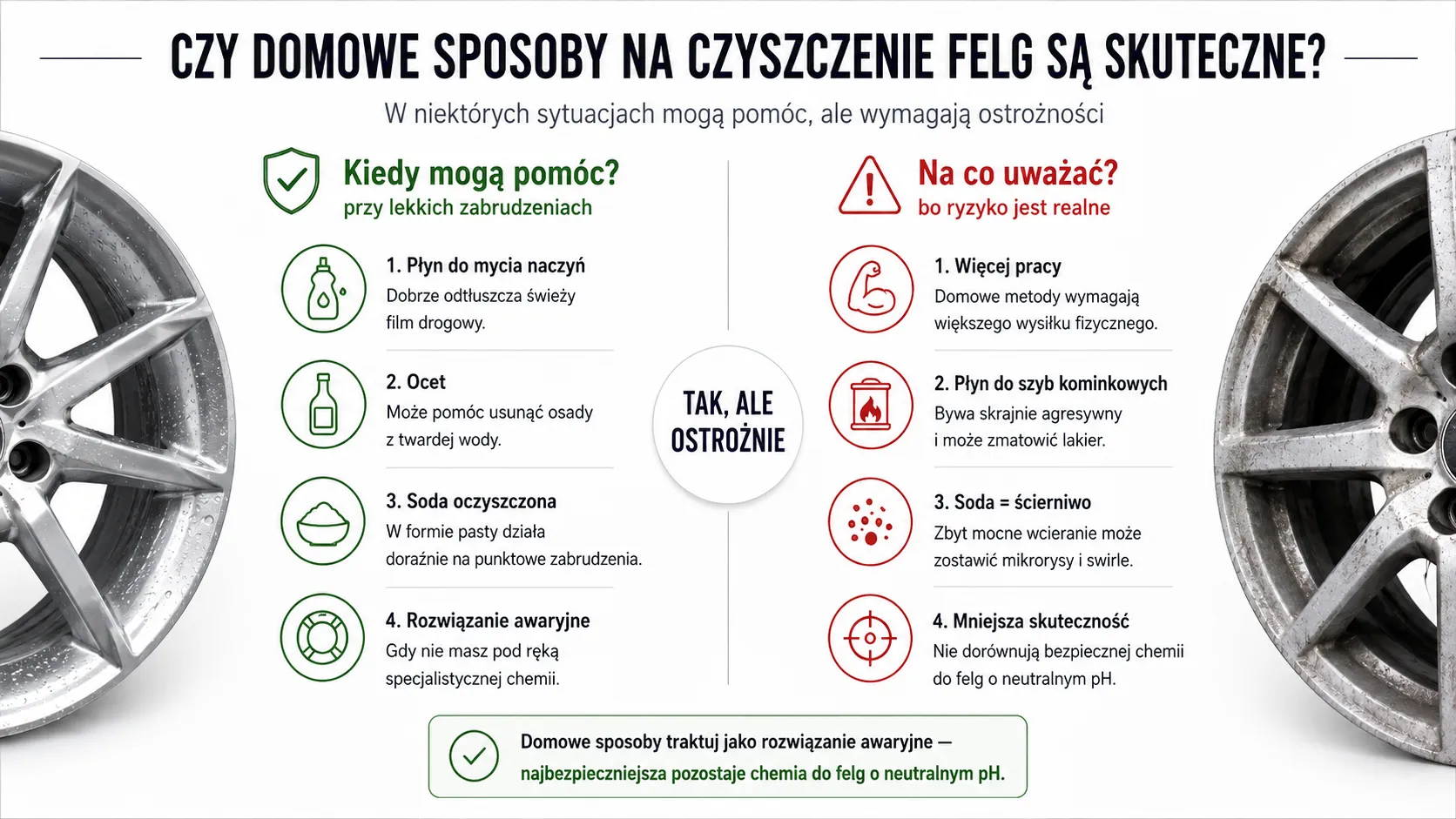 Czy domowe sposoby na czyszczenie felg są skuteczne?