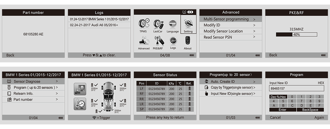 The basic function of the device is programming the TPMS sensors. LadneFelgi.pl