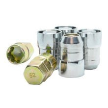 Piulițe de blocare pentru jante din aluminiu M14x1.5 / închise / cromate / K19/21