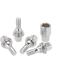 Rögzítőcsavarok alumínium felnihez M12x1.25 / 33mm / lapos alátéttel / króm / K17/19