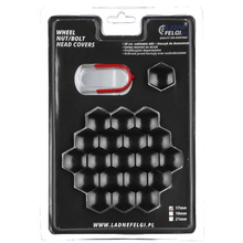 Locking nuts for aluminum rims M12x1.5 / closed / black / K23