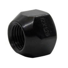 Écrou de fixation M12x1,25 / ouvert / noir / K19
