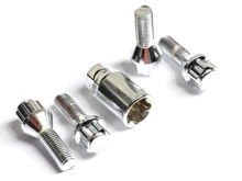 Bulloni di sicurezza per cerchi in alluminio M12x1,5 / 28mm / sfera / cromato / K17