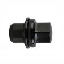 Fixing nut M12x1.5 / closed with flat washer / black / K21